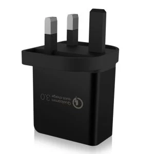 英国プラグ QC3.0 18W 5V 3A ユニバーサル USB 充電器